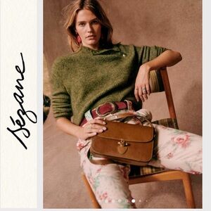 Sezane Trudy Jumper in khaki green XS